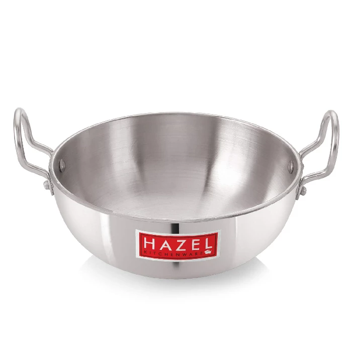 HAZEL 4 mm Aluminium Kadai with Handle, 750 ml-1.webp